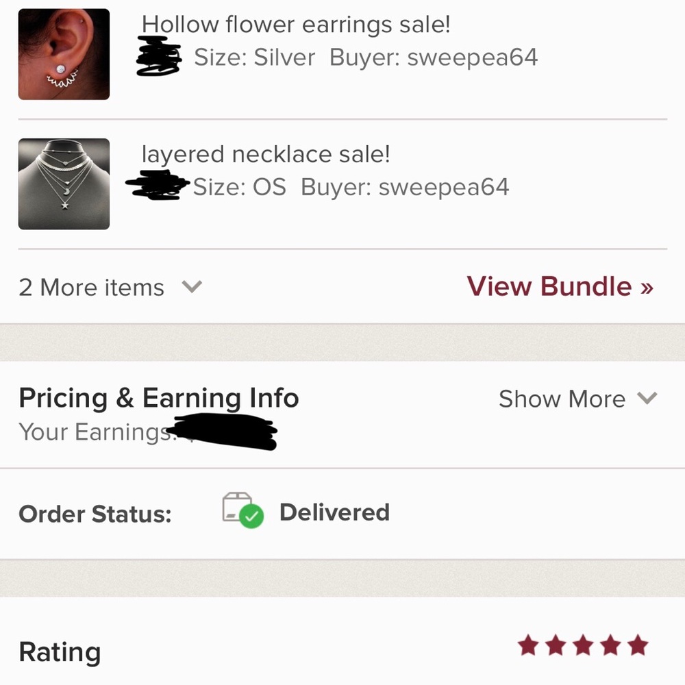 Hollow flower earrings sale! - Picture 4 of 4